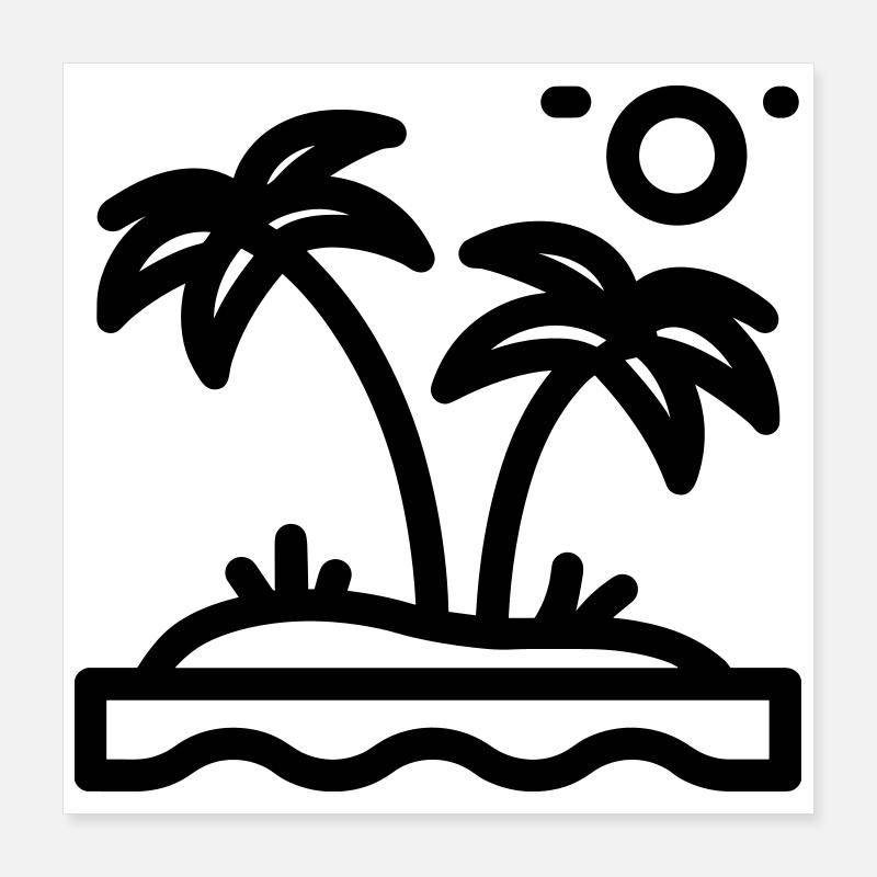 plage Poster 40 x 40 cm