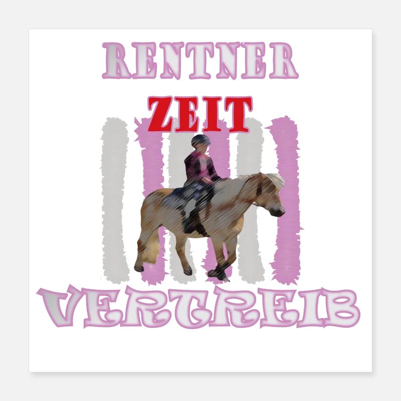Rentner Reiter Zeit Vertreib Poster 40x40 cm