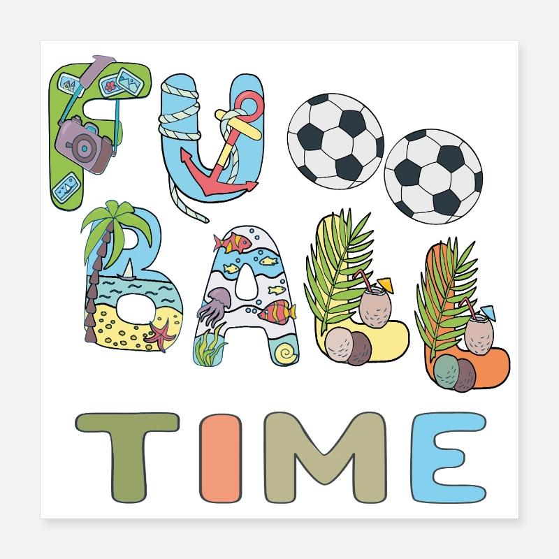 Fußball Time Poster 40x40 cm