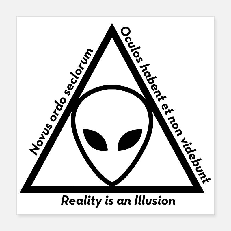 UFO - Alien - Illuminati - Conspiracy Theory Ovni Poster 16" x 16" (40x40 cm)