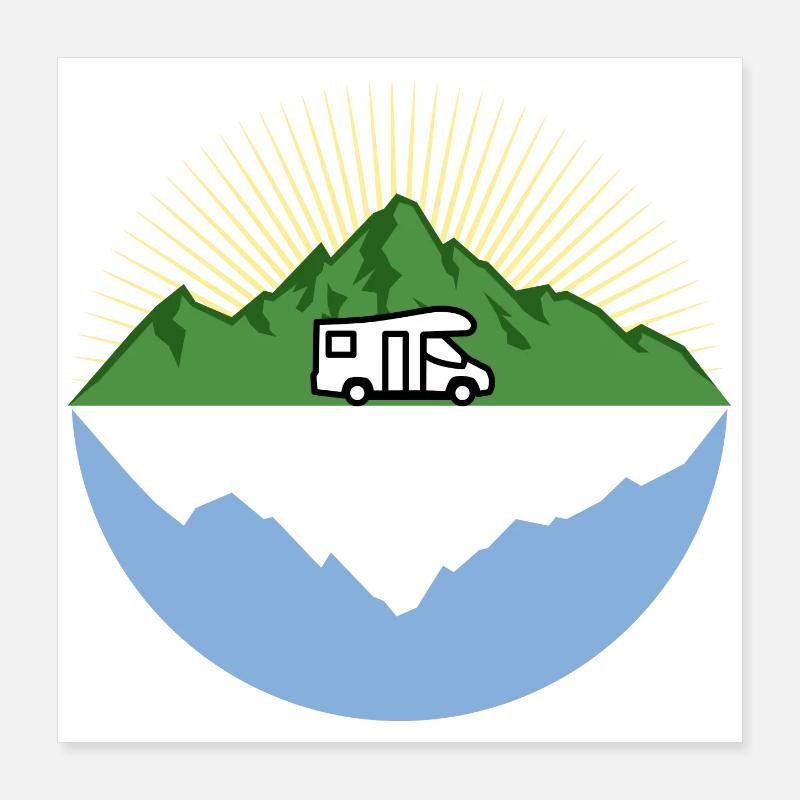 I hate people - Camping Nature Solitude Poster 40 x 40 cm