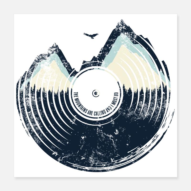 Vinyle Echo Ridge Mountain Poster 40 x 40 cm