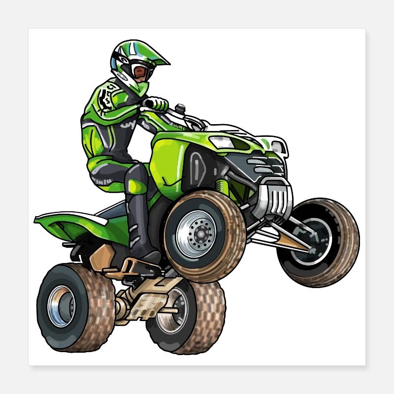 Quad Motorrad Poster 40x40 cm