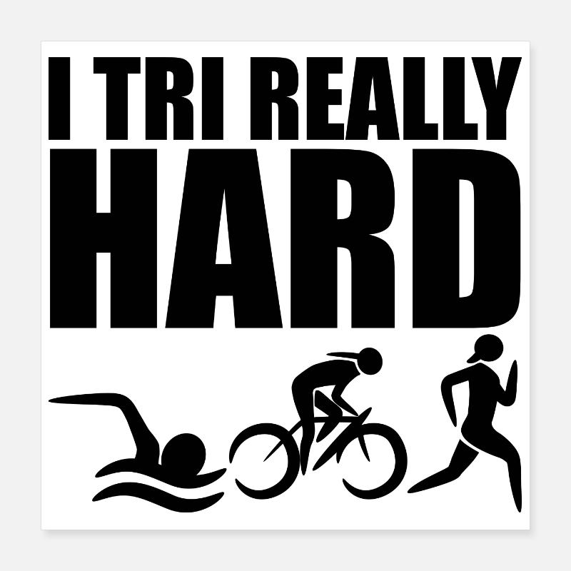 Triathlon Poster 16" x 16" (40x40 cm)