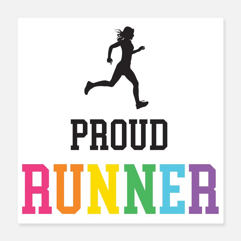 Proud LGBT Runner Poster 16" x 16" (40x40 cm)