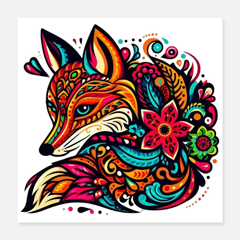 Fuchs Poster 40x40 cm