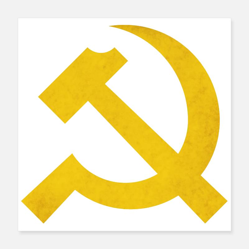 Hammer and Sickle Poster 16" x 16" (40x40 cm)