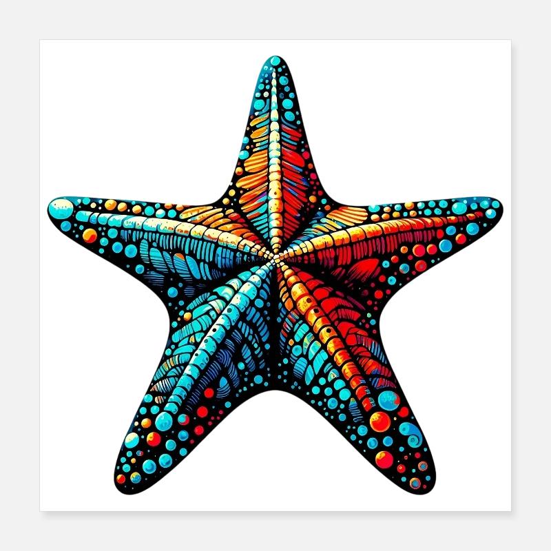 Étoile de mer Poster 40 x 40 cm