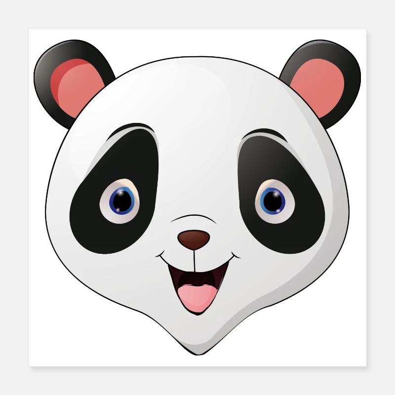 Panda face Poster 40x40 cm