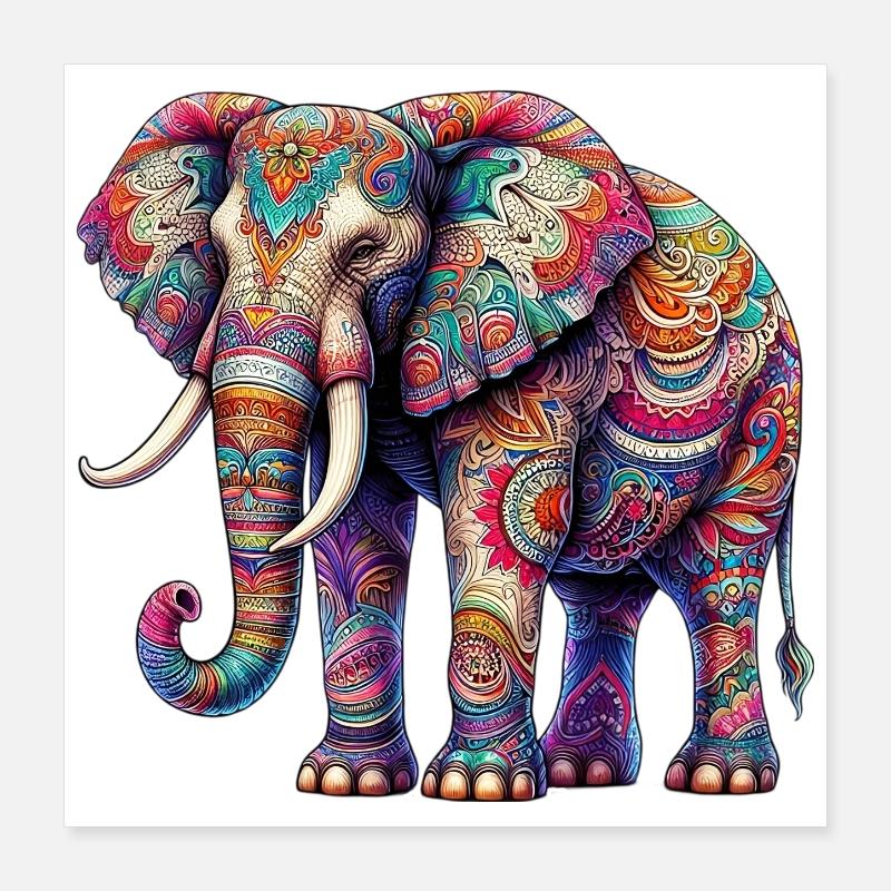 Elefant Poster 40x40 cm