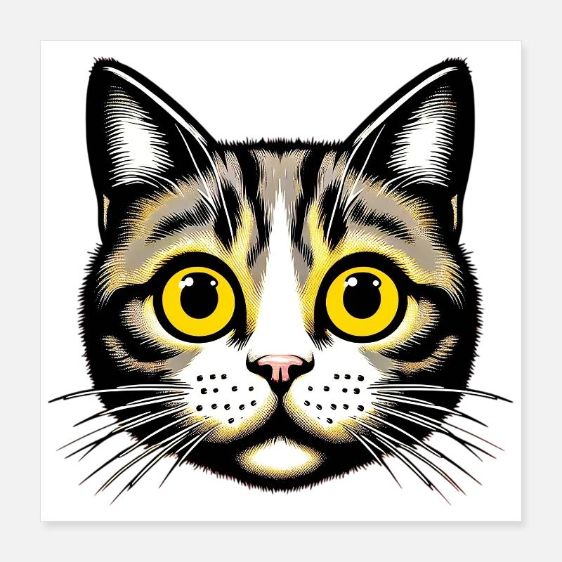 Cat Poster 16" x 16" (40x40 cm)