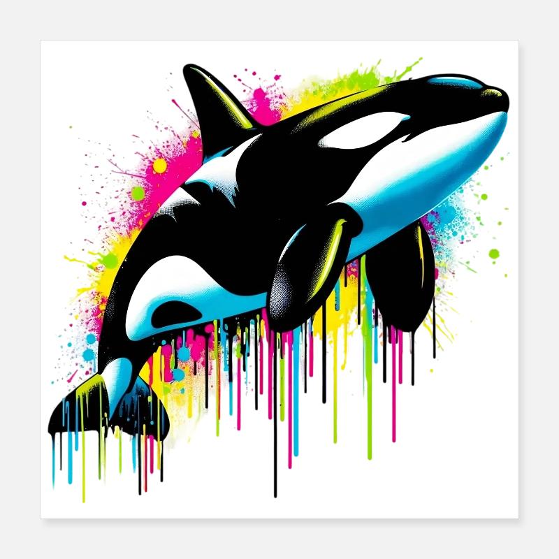 Killer whale Poster 16" x 16" (40x40 cm)
