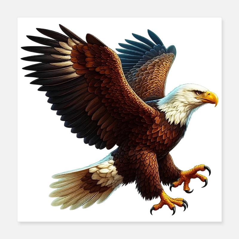 Eagle Poster 16" x 16" (40x40 cm)