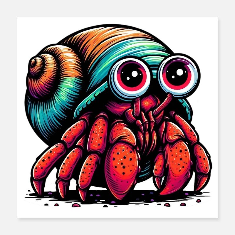 Hermit crab Poster 16" x 16" (40x40 cm)