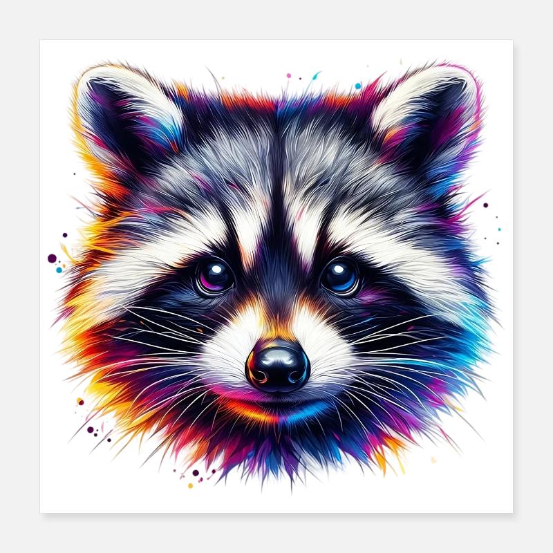 Raton laveur Poster 40 x 40 cm