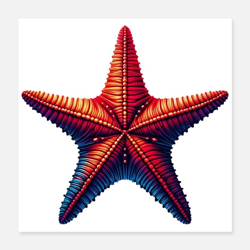 Seestern Poster 40x40 cm