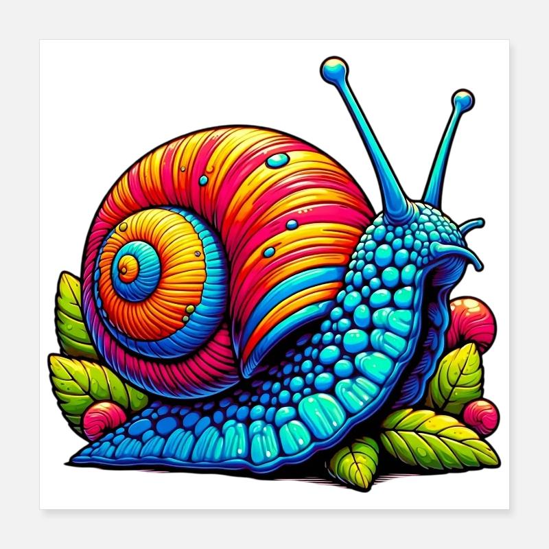 Escargot Poster 40 x 40 cm