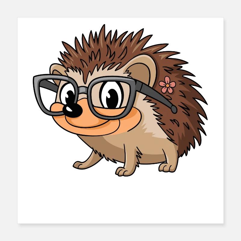 Conception de hérisson russe pour les amoureux des animaux Russie Poster 40 x 40 cm