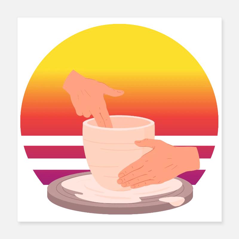 Ceramic Passion Sunset Poster 16" x 16" (40x40 cm)