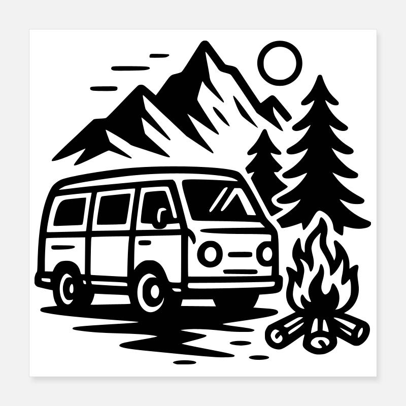 Campeur Poster 40 x 40 cm