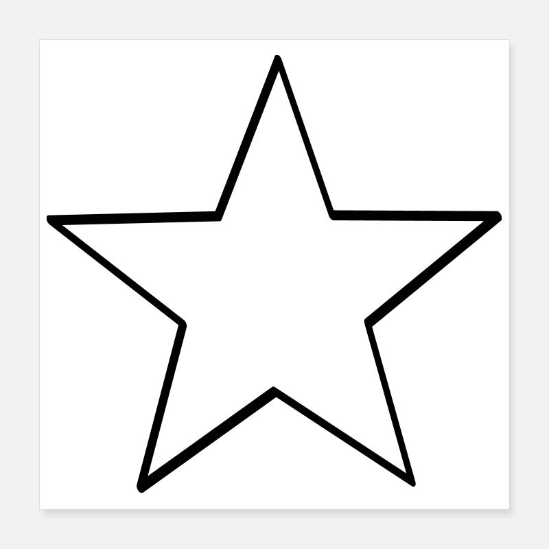 Star Lineart Poster 16" x 16" (40x40 cm)