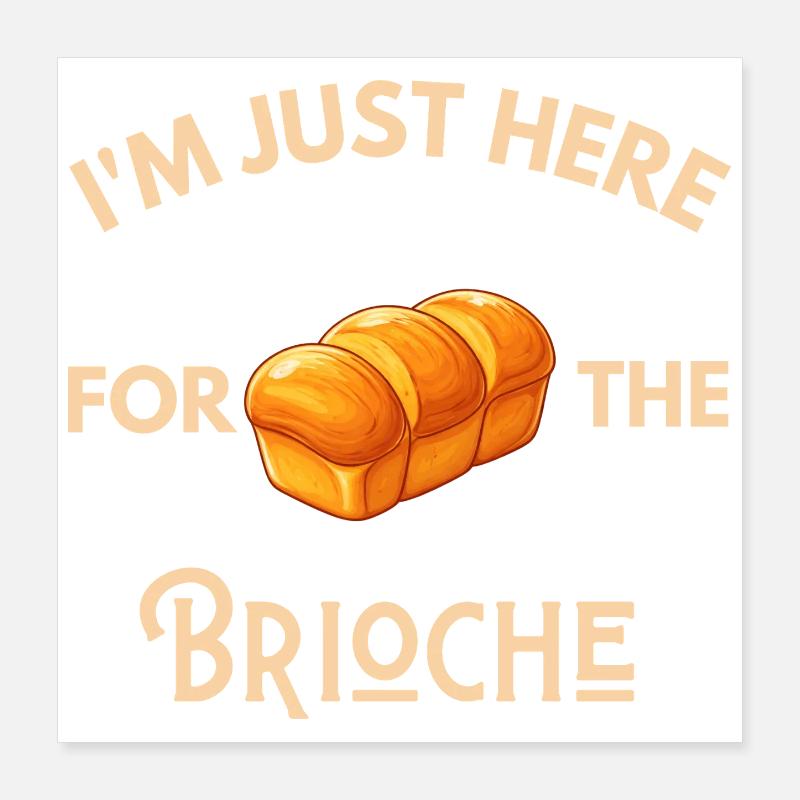 I'm Just Here For The Retro Culinary Design Poster 16" x 16" (40x40 cm)