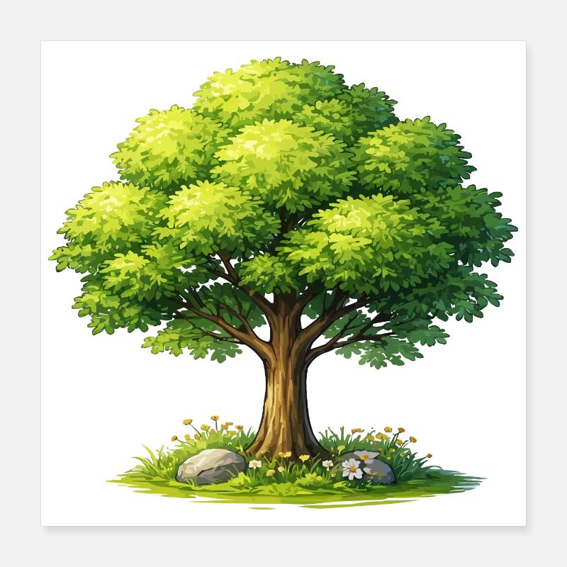 Tree in the sunlight Poster 16" x 16" (40x40 cm)
