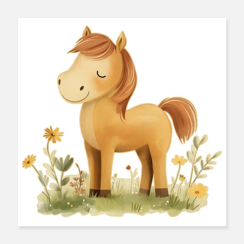 Fleurs de cheval Poster 40 x 40 cm