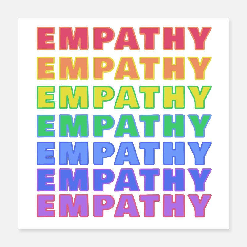 Empathie Regenbogen Print Poster 40x40 cm