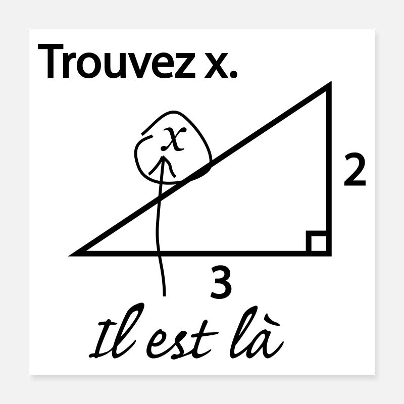 Find x Poster 16" x 16" (40x40 cm)