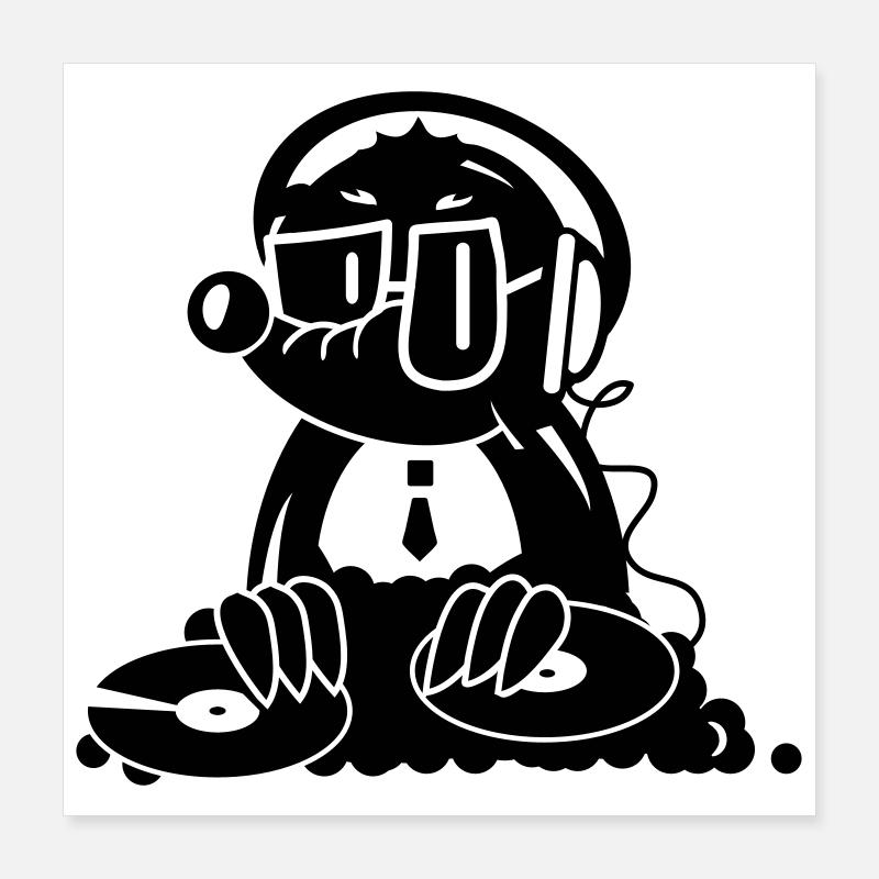 the Mole as a DJ Poster 16" x 16" (40x40 cm)
