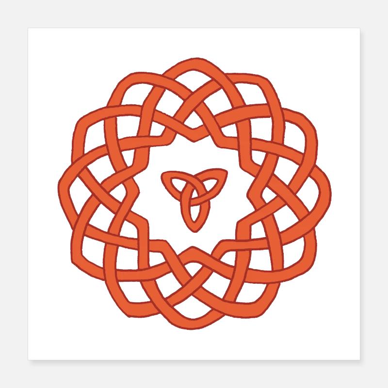 Fleur celte Poster 40 x 40 cm