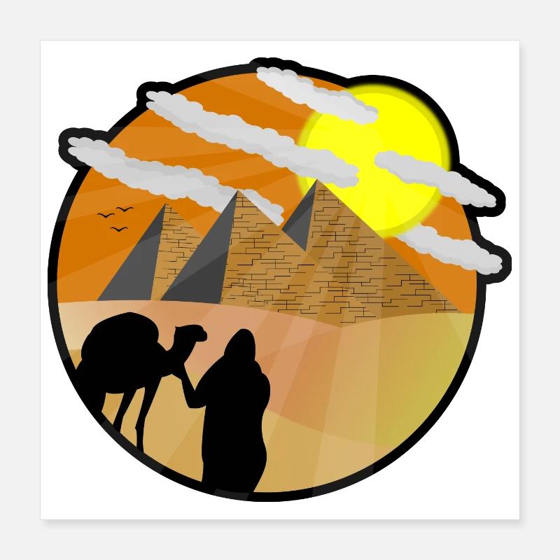 Egypt Egypt Pyramides vacances le Caire Idée cadeau Poster 40 x 40 cm