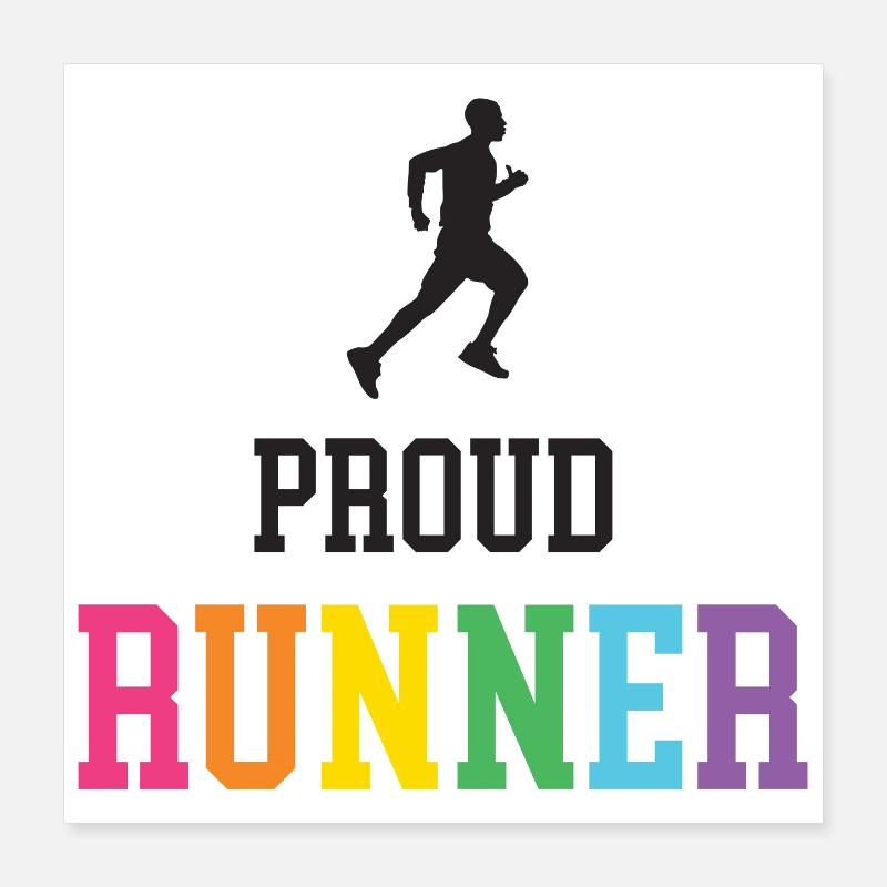 Fier coureur LGBT Poster 40 x 40 cm