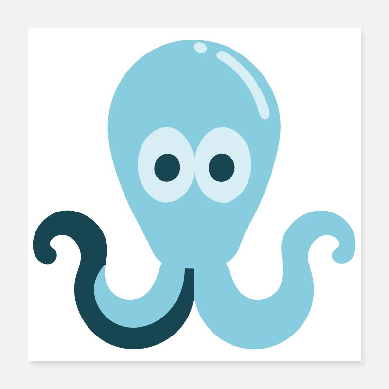 Squid Poster 16" x 16" (40x40 cm)