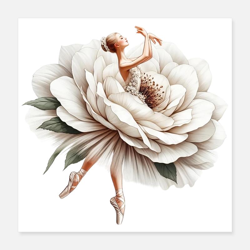 Danseuse de ballet avec tutu Poster 40 x 40 cm