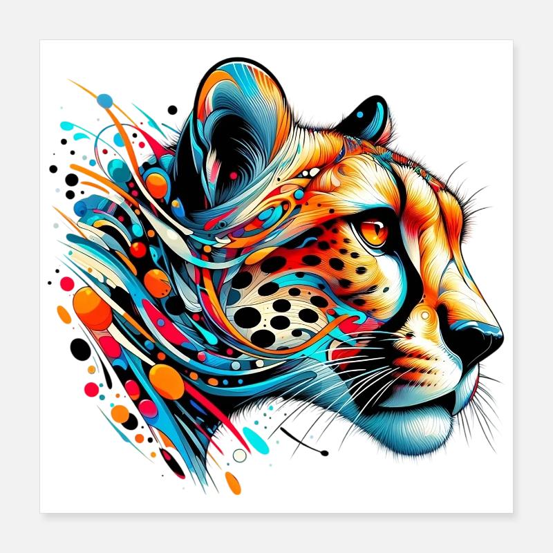 Cheetah Poster 16" x 16" (40x40 cm)