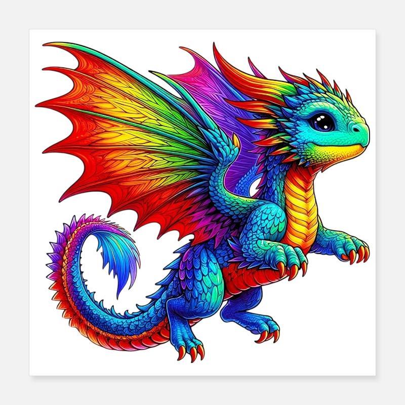 Drache Poster 40x40 cm
