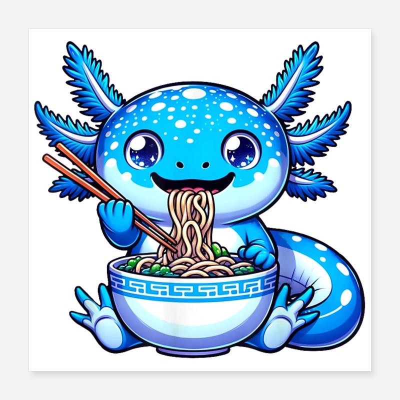 Bacchette di drago Blue Noodle Poster 40x40 cm