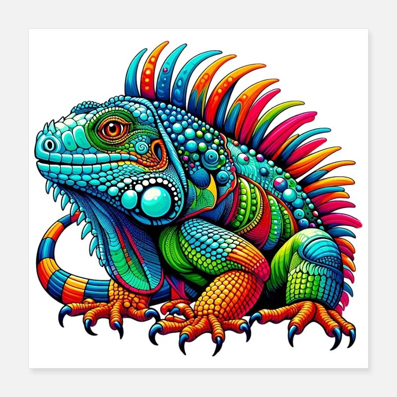 Iguane Poster 40 x 40 cm