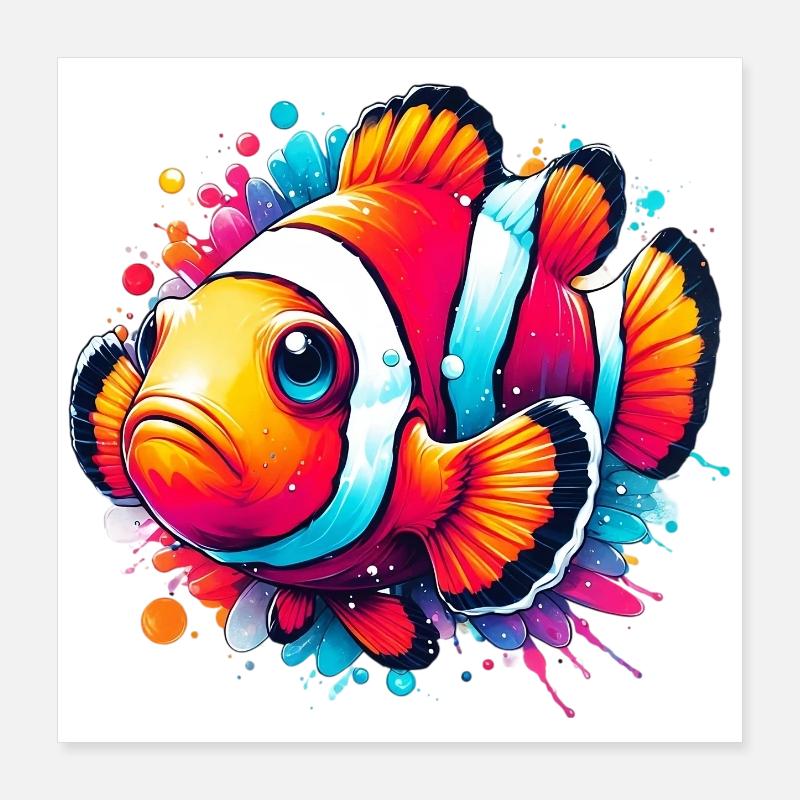 Clownfisch Poster 40x40 cm