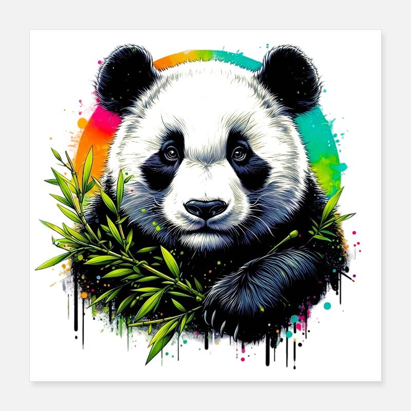 Panda Poster 40x40 cm