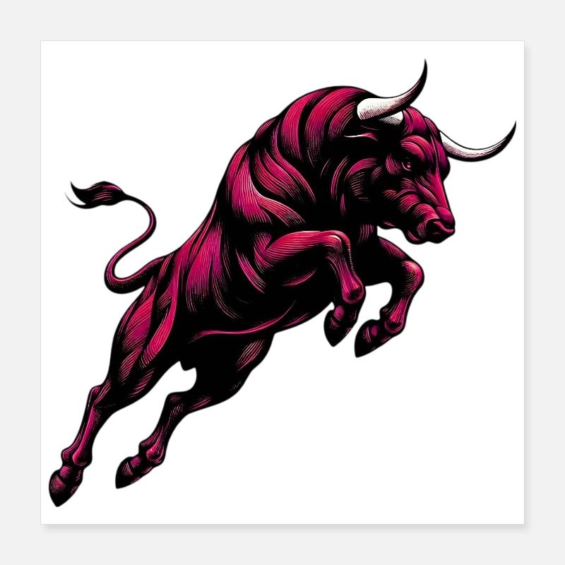 Stier Poster 40x40 cm