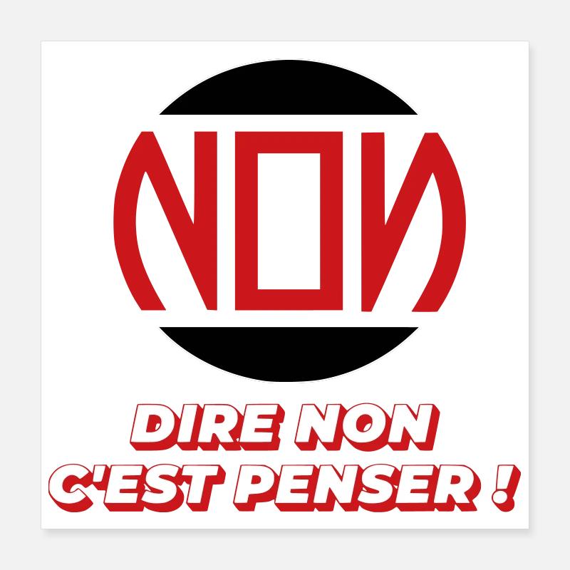 Dire non Poster 40 x 40 cm