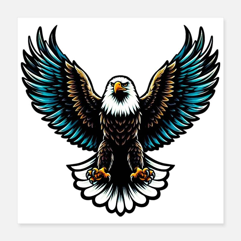 Eagle Poster 16" x 16" (40x40 cm)