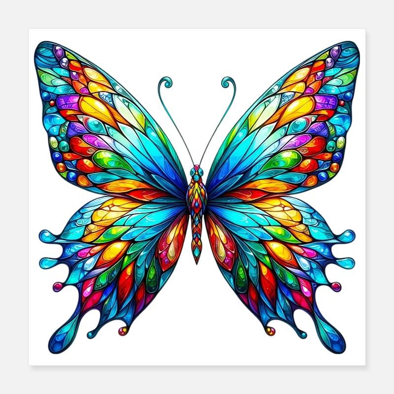 Papillon Poster 40 x 40 cm