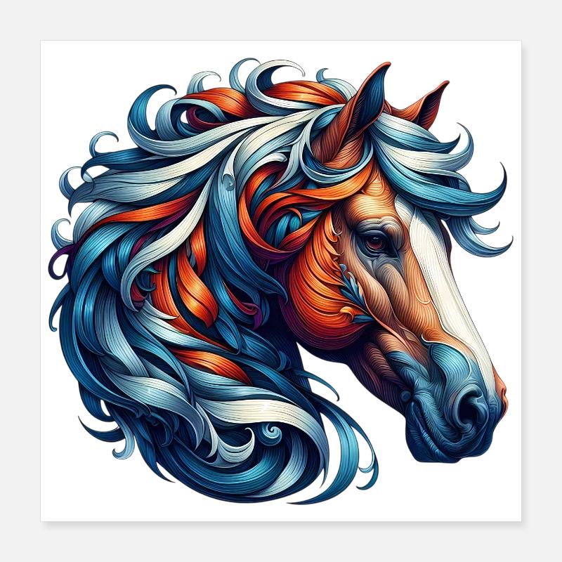 Cheval Poster 40 x 40 cm