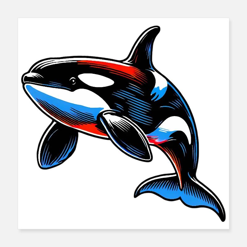 Killer whale Poster 16" x 16" (40x40 cm)