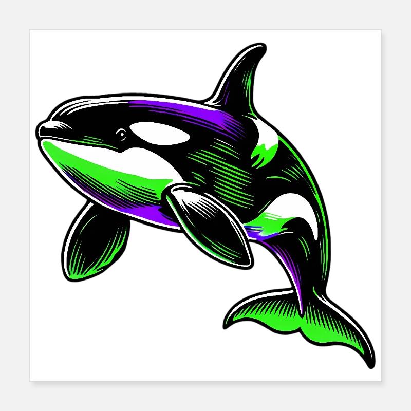 Killer whale Poster 16" x 16" (40x40 cm)