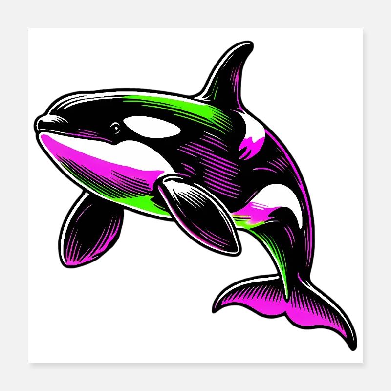 Killer whale Poster 16" x 16" (40x40 cm)
